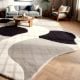 Handcrafted Neutral Organic Abstract Living Room Rug